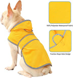 Dog Raincoat Hooded,Waterproof Rain Coat for Dogs with Adjustable Belly Strap,Reflective Strips, Lightweight Slicker Poncho Rain Jacket for Small Medium Large Dogs