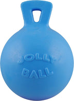 Jolly Pets Dog Tug-N-Toss Toy Ball, 6-Inch, Blueberry (406 BB), All Breed Sizes