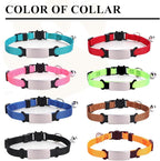 Personalized Kitten Cat Collar with Silent Slide On Silicone Name Tag | Adjustable and Durable Nylon Collar with Bell | Custom Laser Engraved Pet Name | Phone Number | Suitable for Kitten Cat