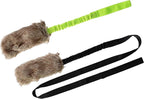Dingo Tug Toys for Dog, Faux Fur Handle Bungee Agility Motivation Reward Z30021