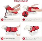Dog Coat, Warm Dog Winter Coat Reflective Jacket Waterproof Fleece Vest, Pet Jacket Cozy for Cold Weather, Dogs Snowsuit Windproof, Adjustable Buckle for Medium Dogs