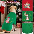 2 Pack Dog Shirt Christmas - Long Sleeve Soft Comfortable Tee, Fall Winter Cozy Undershirt for Sensitive Skin,Cold Weather Layer Under Coats Indoor Lounging, Outdoor Walking, Park Play