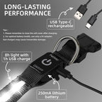 Super Bright LED Dog Collar - Fully Waterproof & Adjustable Glow Collar - USB-C Rechargeable for Night Walking, Safety - Flashing Lighted Collar for Dogs(White,L)