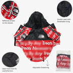 ChoChoCho NASA Dog Raincoats - Reflective Rain Jacket, Water Proof, Stylish Streetwear Outfit for Dogs - Cat Puppy Sizes S,M,L