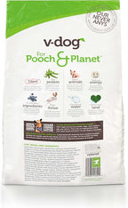 V-dog Vegan Mini Kibble Dry Dog Food (4.5 LB) Small Breed Dogs | Plant-Based Protein with Added Taurine for Sensitive Stomach and Skin | All Natural Made in US