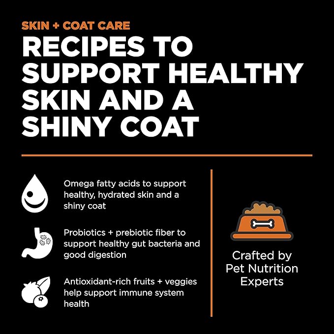 Go! Solutions Skin + Coat Care, Dry Dog Food, Salmon Recipe with Grains, 3.5 lb Bag