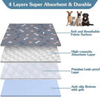 Washable Pee Pads for Dogs, 2Pack Reusable Puppy Pads, Fast Absorbent Dog Pee Pads for Crate Pet Training Pads, Waterproof Whelping Pads for Dogs Bed Mat Crate Indoor (Dark Grey, 18x24)
