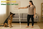 Heavy-Duty 51" White Cotton Rope Dog Toy – 6-Knot Tug & Dental Chew with Loop – Durable, Washable, Natural & Safe for Medium & Large Dogs – Indoor & Outdoor Play