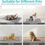 Pet Heating Pad, 6 Adjustable Temperature Indoor Heated Pad with Timer, for Cats and Dog with Chew Resistant Cord (M: 28" x 16")