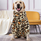 ROZKITCH Dog Leg Warmers for Large Dogs, Pet Windproof Warm Cold Weather Jacket Vest with Luminous Zipper, Jumpsuit Apparel Outfit Clothes for Small Medium Large Dog Brown L