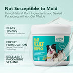 Dog Ear Cleaner Wipes, Dog Ear Infection Treatment, Hypoallergenic Ear Wipes Finger for Dogs & Cats, Gently Relief Ear Itching, Inflammation, Remove Wax, Dirt & Stop Smelly, 50 Count