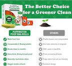 Puppington Certified Home Compostable Poop Bags - ASTM D6400 Compliant - 180 Extra Thick Bags - Plant Based - Pairs with Puppington 3-in-1 Bag & Fits all Standard Poop Bag Dispensers (Poppy Orange)