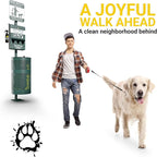 Pet Waste Station - Includes 600 Roll Bags & 50 Can Liners - Original Glow in the Dark Dog Waste Station with Dog Poop Sign, Bag Dispenser, Hand Sanitizer Bottle & Outdoor Trash Can with Lid