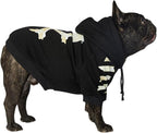ChoChoCho Woof Dog Hoodie, Designer Dog Hoodies for Small Medium Large Breeds, Art Collection Dog Sweatshirts, Street Drawstring Hoodies Outfit Clothes for Puppy Puppies (4XL, Tape Arrows)