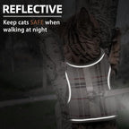 PUPTECK Soft Mesh Cat Vest Harness and Leash Set Puppy Padded Pet Harnesses Escape Proof for Cats Small Dogs Rabbits Bunny, Plaid Beige, S