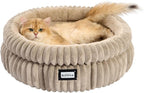 BALANCE Cat Bed Kitten Bed, Washable Round Cat Beds for Indoor Cats,Super Soft Plush Faux Fur Pet Bed for Puppy and Kitten with Anti-Slip Bottom