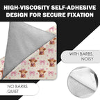 27.6" Cat Grooming Wrap, Self Adhesive Cat Wrap for Cutting Nail, Anti-Escape Calming Cat Swaddle Wrap for Medicine Ear Cleaning, Cow Anti-Scratch Cats Burrito Restraint Blanket, Pet Tool (6-10 lbs)