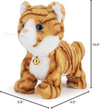 Smalody Interactive Electronic Plush Toy - Upgrade with LED Light Eyes Animated Sound Control Electronic Pet, Robot Cat Kitten Toys Gifts for Boys & Girls Kids Birthday Christmas (Yellow)