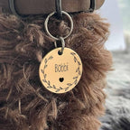 Cat Dog ID Tags Personalized 9 Corolla Styles Flower Wreath to Choose for Medium Pets Collar Accessories Matt Stainless Steel Engraved Custom on Both Side