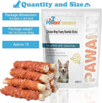 Dog Treats Chicken Wrapped Rawhide Rolls Healthy Dog Chews Long Lasting1 lb/454g
