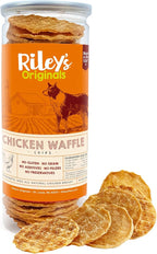 Riley's Waffles Chicken Chips - USA Sourced Chicken Dog Treats - Single Ingredient Healthy Dog Treats - Dehydrated Jerky for Dogs Made in The USA - 5.5 oz