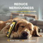 Dog Clippers for Grooming for Thick Heavy Coats, Professional Pet Grooming Clippers Supplies Kit Low Noise Rechargeable Stainless Steel Hair Trimmers with Ceramic Blade for Dogs Cats Animals