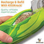 KittiVeggi 2-Pack Organic Silvervine Catnip Substitute Toys for Cats & Kittens | 100% All-Natural Wild Harvested Silvervine | 2 Refillable Vegetable Kicker Cat Toys