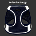 AIITLE Escape Proof Dog Harness - Step in Adjustable Dog Harness No Choke Over with Breathable Mesh and Quick-Release Buckle for Summer- Outdoor Walking, Camping for Medium Dogs Royal Blue XL