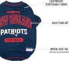 NFL New England Patriots Dog T-shirt Small. - Licensed Shirt for Pets Team Colored with Team Logos- Premium Stretchable Materials for the comfort of your Dog & Cat
