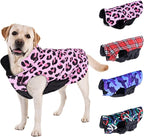 CuteBone Winter Dog Jacket Reversible Dog Vest Soft Waterproof Windproof Jacket, Thick Adjustable, Small Medium Large Dog Coats with Leash Hole