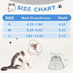 Supet Cat Cone Collar Soft, Air Mesh Recovery Collar to Stop Licking, Breathable Neck Cone Alternative for Small Kitten, Lightweight Cat Head Cone Anti Scratch (S)