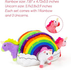 Hollypet Hide and Seek Squeaky Dog Toy, Designed Interactive Puzzle Plush Stuffed Puppy Toys, Unicorn
