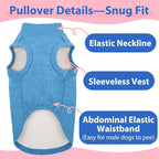 Fleece Sweater for Smalll Dogs - Blue, M - Pullover Vest | Stretchable Warm Sweatshirt, Lightweight Winter Jacket for Free Movement,Seasonal Dog Clothes,Shih Tzu, Papillon