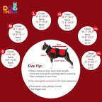 Dogcheer Dog Coat, Christmas Dog Jacket, Waterproof Turtleneck Puppy Winter Coat, Adjustable Pet Puffer Jacket, Reflective Warm Fleece Coats for Small Medium Large Dogs - Red, L
