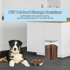 4.2Qt 2Pack Airtight Dog Cat Food Storage Container and Dog Treat Containers BPA-Free, PET Clear Stackable Pet Storage Bin, 1 Cup Scoop, 1 Sponge cleaning brush, Pop Top, With handle (Grey)