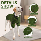 Basic Dog Hoodie Sweatshirts, Pet Clothes Hoodies Sweater with Hat and Leash Hole, Soft Cotton Outfit Coat for Small Medium Large Dogs (X-Large)