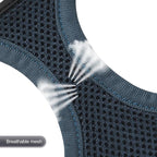 YIMEIS Dog Harness and Leash Set, No Pull Soft Mesh Pet Harness, Reflective Adjustable Puppy Vest for Small Medium Large Dogs, Cats (Navy, Medium (Pack of 1)