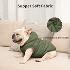 Fleece Lining Extra Warm Dog Hoodie in Winter,Small Dog Jacket Puppy Coats with Hooded Green S