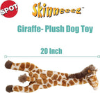 SPOT Skinneeez Giraffe 20 Inch Stuffing-Free Plush Squeaky Dog Toy – Long Interactive Chew Toy for Medium and Large Dogs – Mess-Free Play for Light & Moderate Chewers