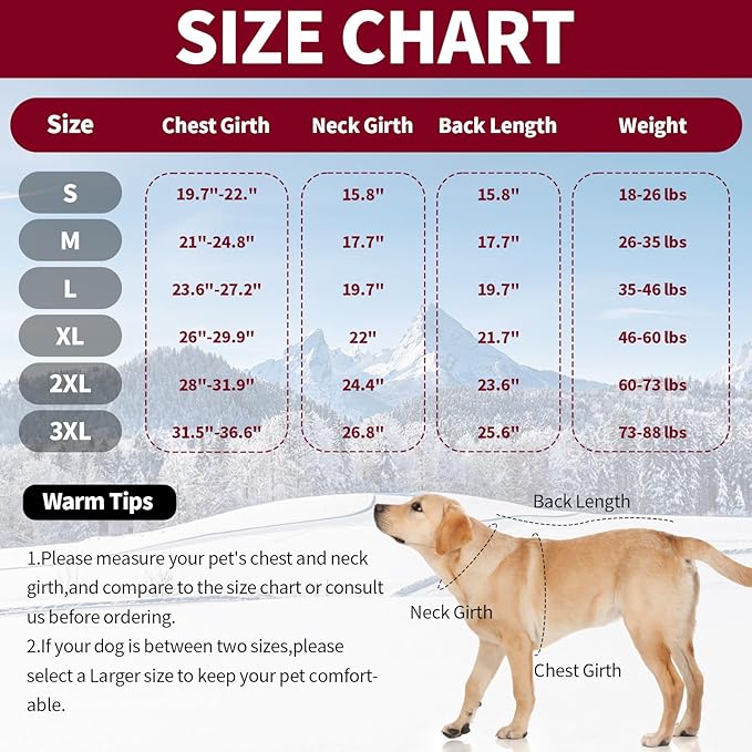IDOMIK Dog Winter Coat for Small Dogs, Warm Dog Winter Jacket with Fleece High Collar, Zippered Cold Weather Coats for Dogs, Waterproof Doggy Snow Jacket Clothes,WineRed,S