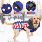 Doglay Dog Coat, Waterproof Dog Jacket Pet Winter Coat for Cold Weather with Thicken Furry Collar, Reflective Puppy Winter Jacket Warm Fleece Lining for Small Medium Large Pets