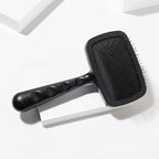 Tweezerman Dog and Cat Slicker Brush for Large Pets, Grooming Brush with Coated Bristles to Prevent Scratching and Ergonomic Handle