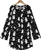 MARSVOVO Women Novelty Graphic Plus Size Sweater Crewneck Long Sleeve Cute Printed Loose Fit Casual Fall Sweaters Top