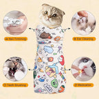 31.5 in Cat Wrap for Cutting Nails, Self-Adhesive Cat Grooming Wrap Anti-Escape Cat Restraint for Nail Clipping Cat Swaddle Wrap Cat Wrapping Cloth for Pet Cleaning and Beauty (Within 22 lbs)