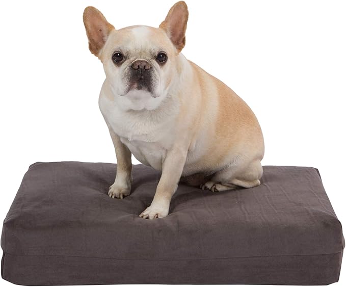 Pet Support Systems Orthopedic Dog Bed - Gel Memory Foam Pet Bed, Luxury Washable Dog Bed for Sleeping and Support (Removable Cover, Small Gray Dog Bed)