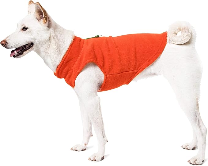 Gooby Fleece Vest Dog Sweater - Navy, Medium - Warm Pullover Fleece Dog Jacket with O-Ring Leash for Small to Medium Dogs
