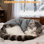 KOOLTAIL Cat Sweater for Sphynx - Soft Fleece Sweaters for Cats Only, Elastic Pet Clothes with Sleeves, Thick Winter Warm Cold Weather Apparel for Hairless Cat, Puppy Pajamas for Small Dogs, Grey M