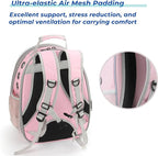 Lollimeow Cat Carrier Backpack, Bubble Expandable Backpack Carrier, Pets and Small Dogs,Airline-Approved, Designed for Travel, Hiking, Walking & Outdoor Use (Back Expandable-Pink)