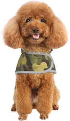 Dog Raincoat for Small Dogs Puppies Waterproof Hooded Rain Jacket with Reflective Strips Leash Hole & Poncho Adjustable Fit (CamoDuck,XS)