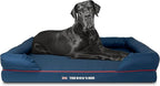 The Dog’s Bed Orthopedic Dog Bed XXL Blue Oxford with Red Trim UK Flag Dog Bed 51.5x39, Memory Foam, Pain Relief: Arthritis, Post Surgery, Lameness, Veterinary Approved, Waterproof Washable Cover